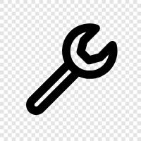 tool, handle, spanner, adjustable icon svg