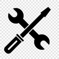 toolbox, screwdriver, hammer, saw icon svg