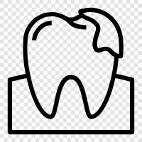 tooth decay, tooth decay symptoms, tooth decay causes, tooth decay treatment icon svg