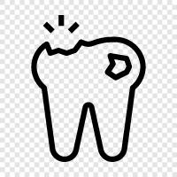 tooth, tooth cavity, toothache, dental icon svg