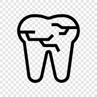 tooth fracture, tooth extraction, tooth restoration, broken tooth icon svg