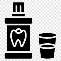 toothpaste, fluoride, mouthwash, floss icon svg