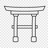 Torii, Japonya, Kyoto, Shinto ikon svg