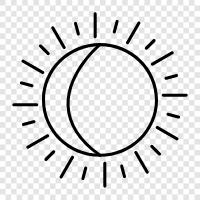 total eclipse, moon, sky, planet icon svg