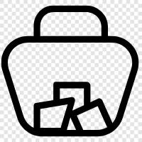 tote, schulter, boter, rucksack symbol