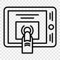 Touchscreen, Sicherheit, biometrisch, entsperren symbol