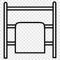 towel bar, bathroom towel rack, towel rail, towel rack stand icon svg