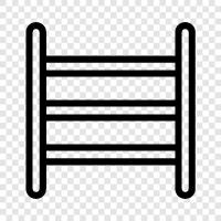 Towel rack, Towel bar, Towel holder, Towel stand icon svg