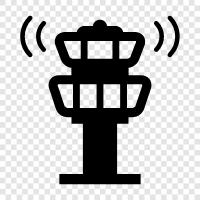 tower, control, tower control, airport tower control icon svg