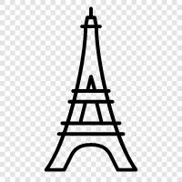 Tower, Paris, France, architecture icon svg