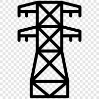 tower, electric, power, energy icon svg