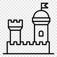 Tower, Keep, Fortress, Kingdom icon svg