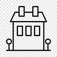 townhouses, condominiums, apartments, 3 bedroom icon svg