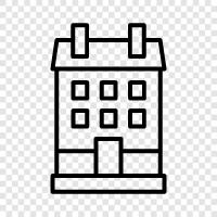 townhouses, single family homes, condos, apartments icon svg