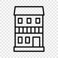 townhouses, singlefamily homes, condos, apartments icon svg