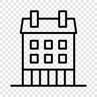 townhouses, apartments, condos, homes icon svg