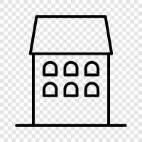 townhouses, condos, single family homes, real estate icon svg