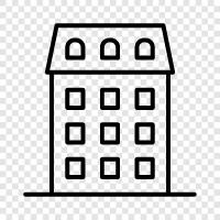 townhouses, condominiums, apartments, condos icon svg