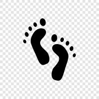 tracks, prints, spoor, footstep icon svg