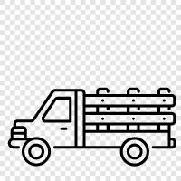 tractor, trucking, haulage, transportation icon svg
