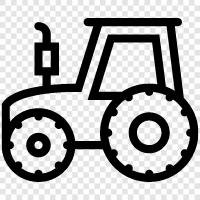 tractor trailer, farming, agricultural, farming equipment icon svg