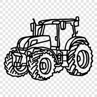 tractor trailer, farming, farming equipment, farming supplies icon svg