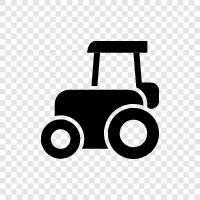 tractor trailer, farm tractor, agricultural tractor, farming icon svg