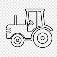 tractor trailer, farming, farming equipment, tractor rental icon svg