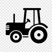 tractor trailer, farming, agricultural, equipment icon svg