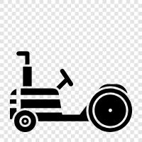 tractor trailer, farm tractor, agricultural equipment, tillage equipment icon svg