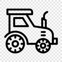 tractor trailer, farm, agriculture, farming icon svg