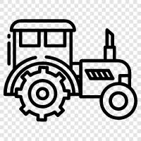 Traktor Anhänger, Landwirtschaft, landwirtschaftliche Ausrüstung, Kulturen symbol