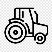 tractor trailer, farm equipment, agricultural, farming icon svg