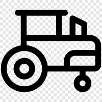 tractor trailer, agriculture, farming, equipment icon svg