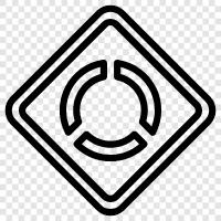 traffic circle, intersection, traffic, commuting icon svg