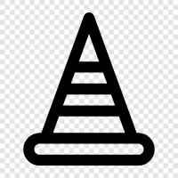 traffic cone, traffic cone for cars, traffic cone for motorcycles icon svg