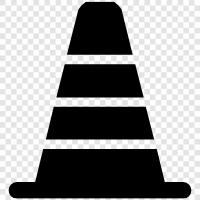 traffic cone, traffic cone sign, traffic cone safety, traffic cone warning icon svg