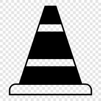 traffic cone, traffic cone maker, traffic cone cutter, traffic cone stencil icon svg