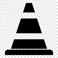 traffic cone, traffic cone instructions, traffic cone warning, traffic cone laws icon svg