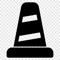 traffic cone, traffic cone placement, traffic cone safety, traffic cone laws icon svg