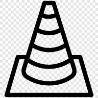 traffic cones, construction cones, road cones, traffic control icon svg