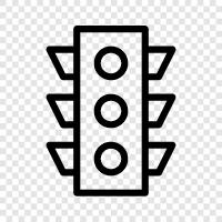 traffic control, red, green, caution icon svg