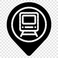 Train Station Tickets, Train Station Parking, Train Station Directions, Train Station Maps icon svg