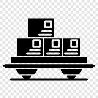 Zug, Eisenbahn, Fracht, LKW symbol