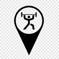 training, weights, gym, exercises icon svg