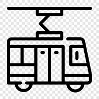 tram system, tramway, light rail, streetcar icon svg