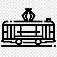 tram, railway, streetcar, public transportation icon svg