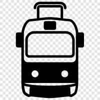 trams, tramway, railway, transportation icon svg