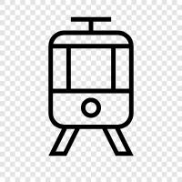 trams, streetcar, rail, transportation icon svg