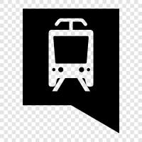 tramway, streetcar, light rail, urban rail icon svg